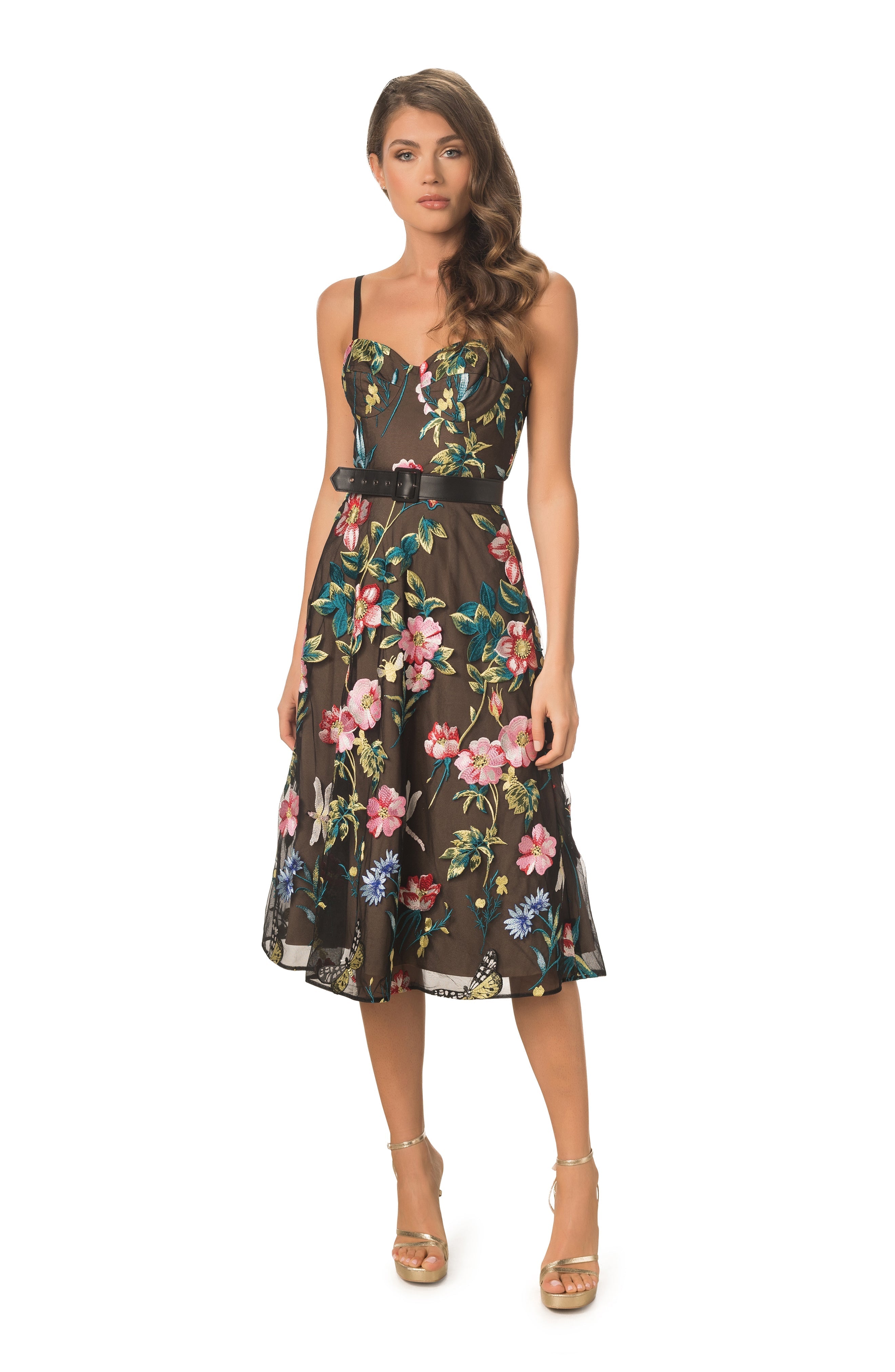 Carlita Butterfly Embroidery Dress