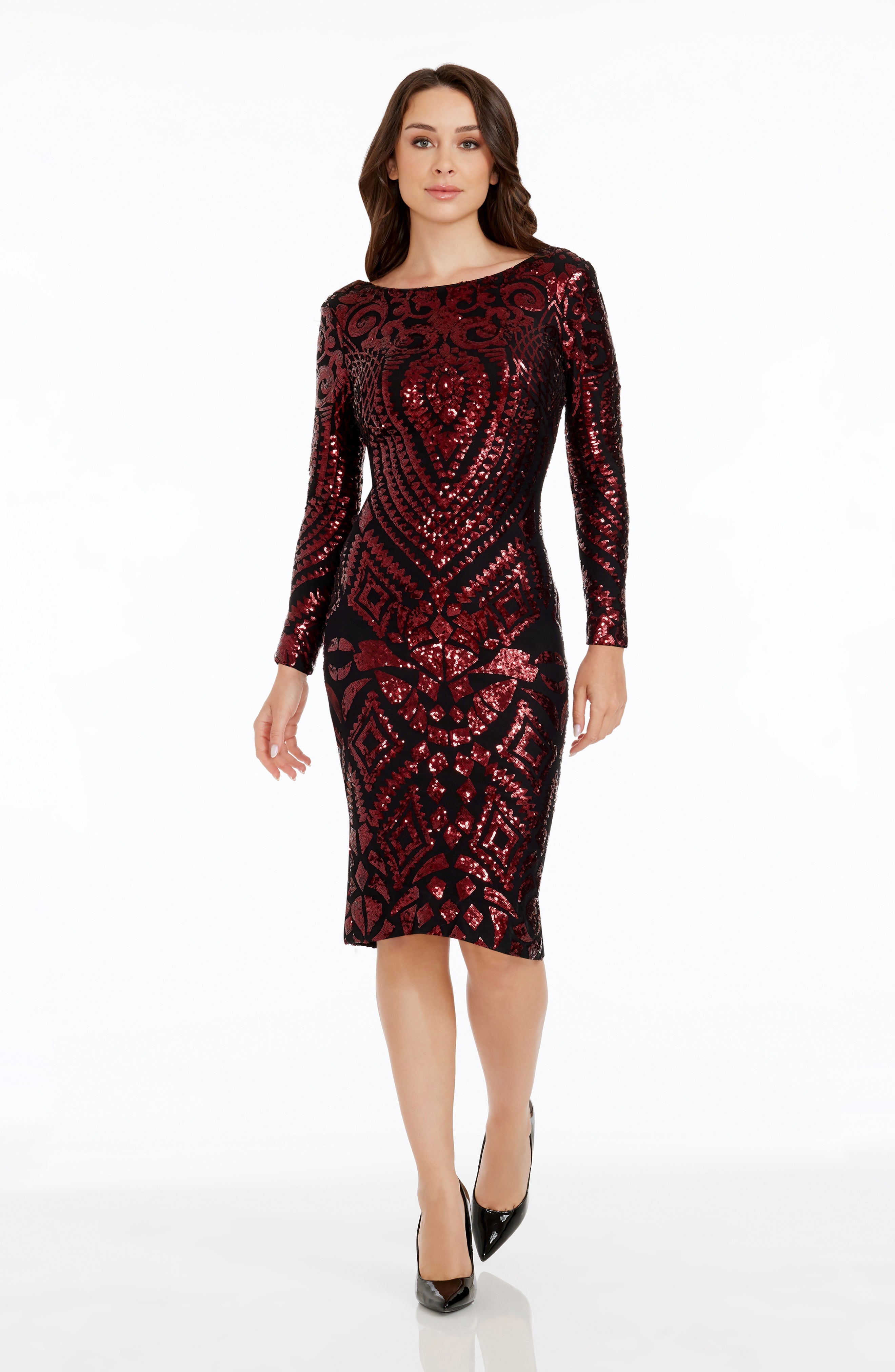 Emery Baroque Sequin Dress