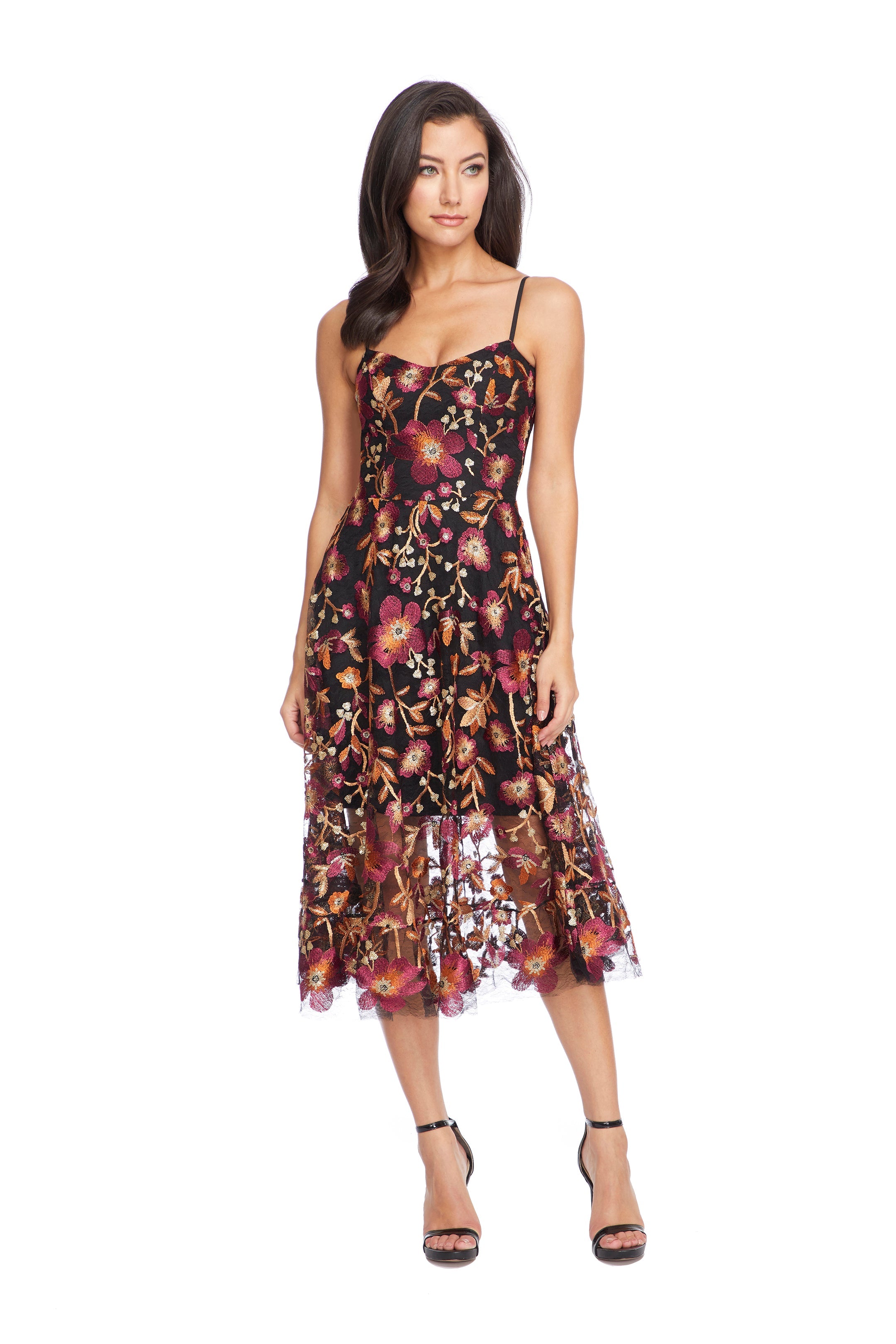 Uma Plumeria Embroidery Dress