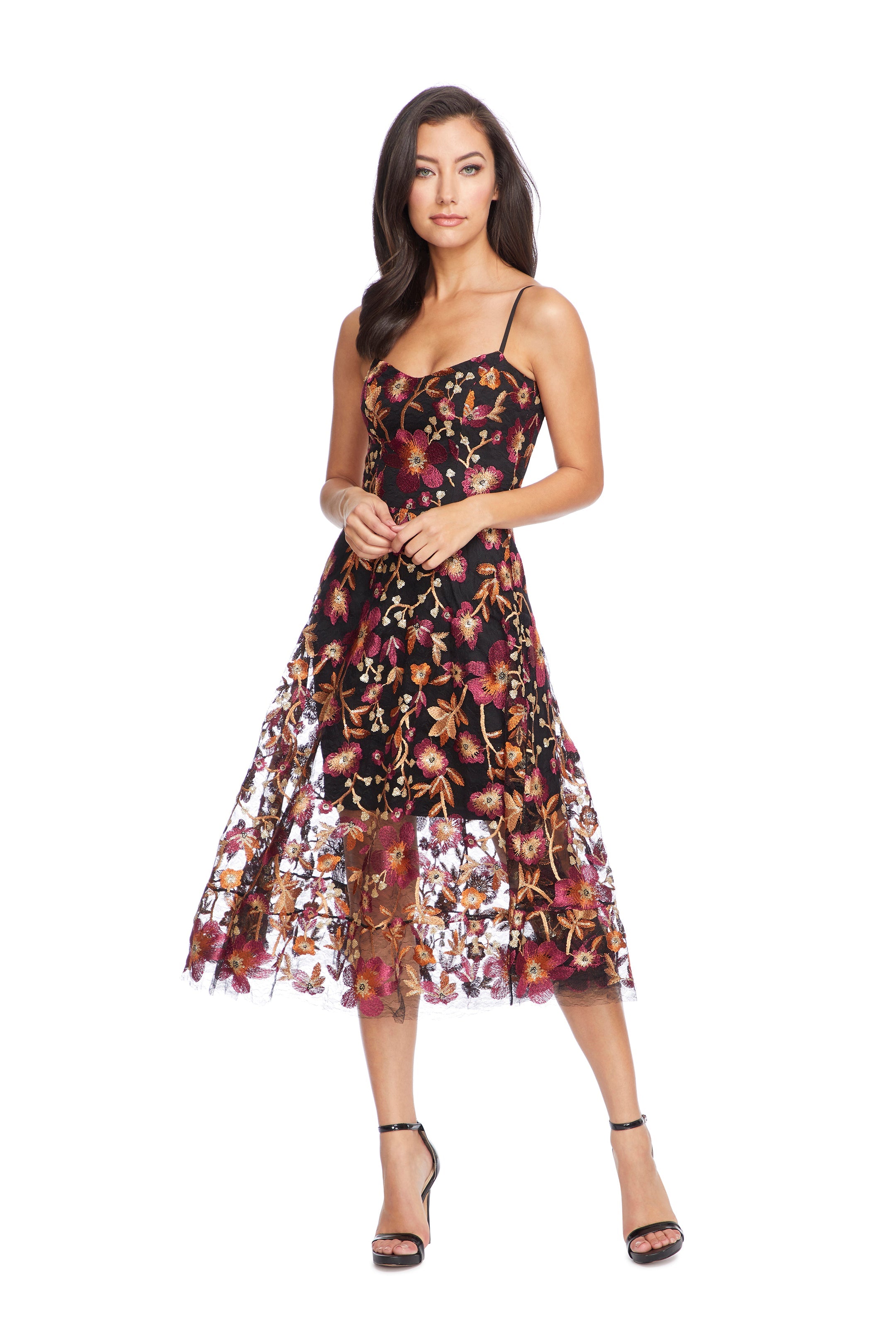 Uma Plumeria Embroidery Dress